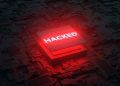 CPU vulnerability. 3D render. hacked processor concept
